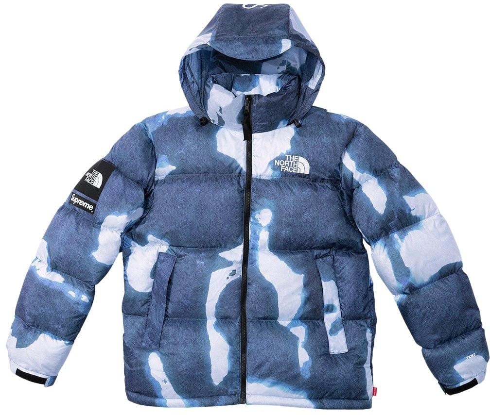 Supreme®/The North Face® Bleached Denim Print Nuptse Jacket view 14